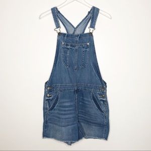 American Eagle | Short Blue Overalls Size Medium